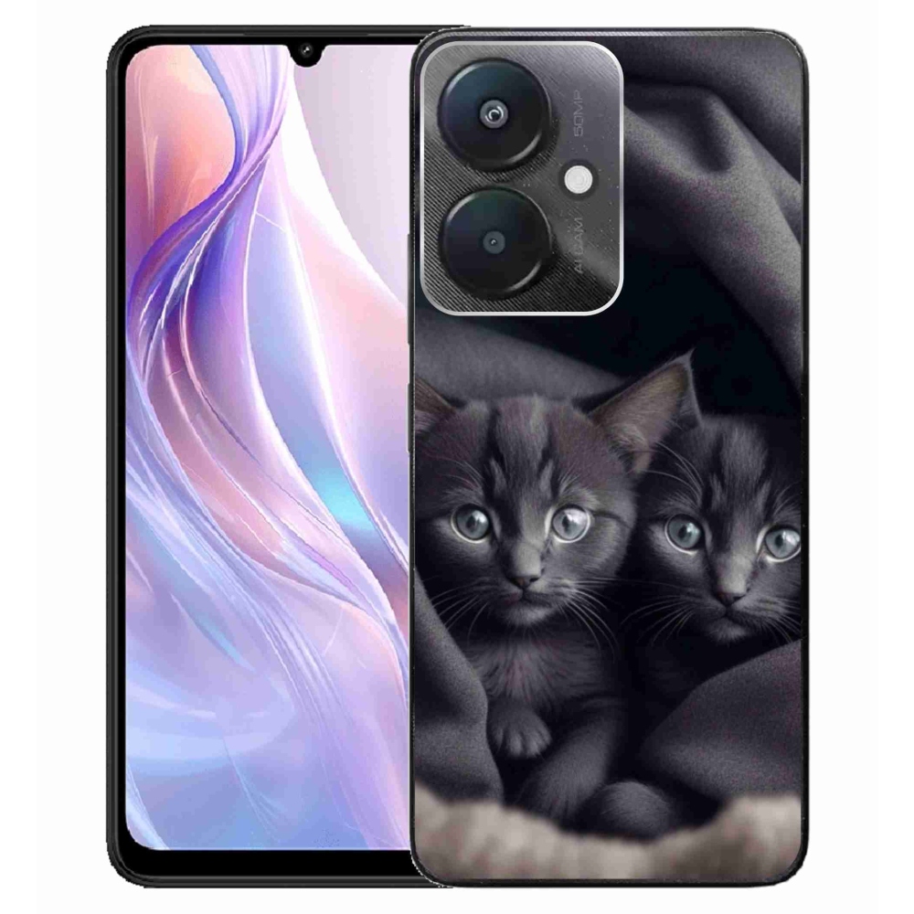 Gelový kryt mmCase na Xiaomi Redmi 13C 5G - kočičí duo