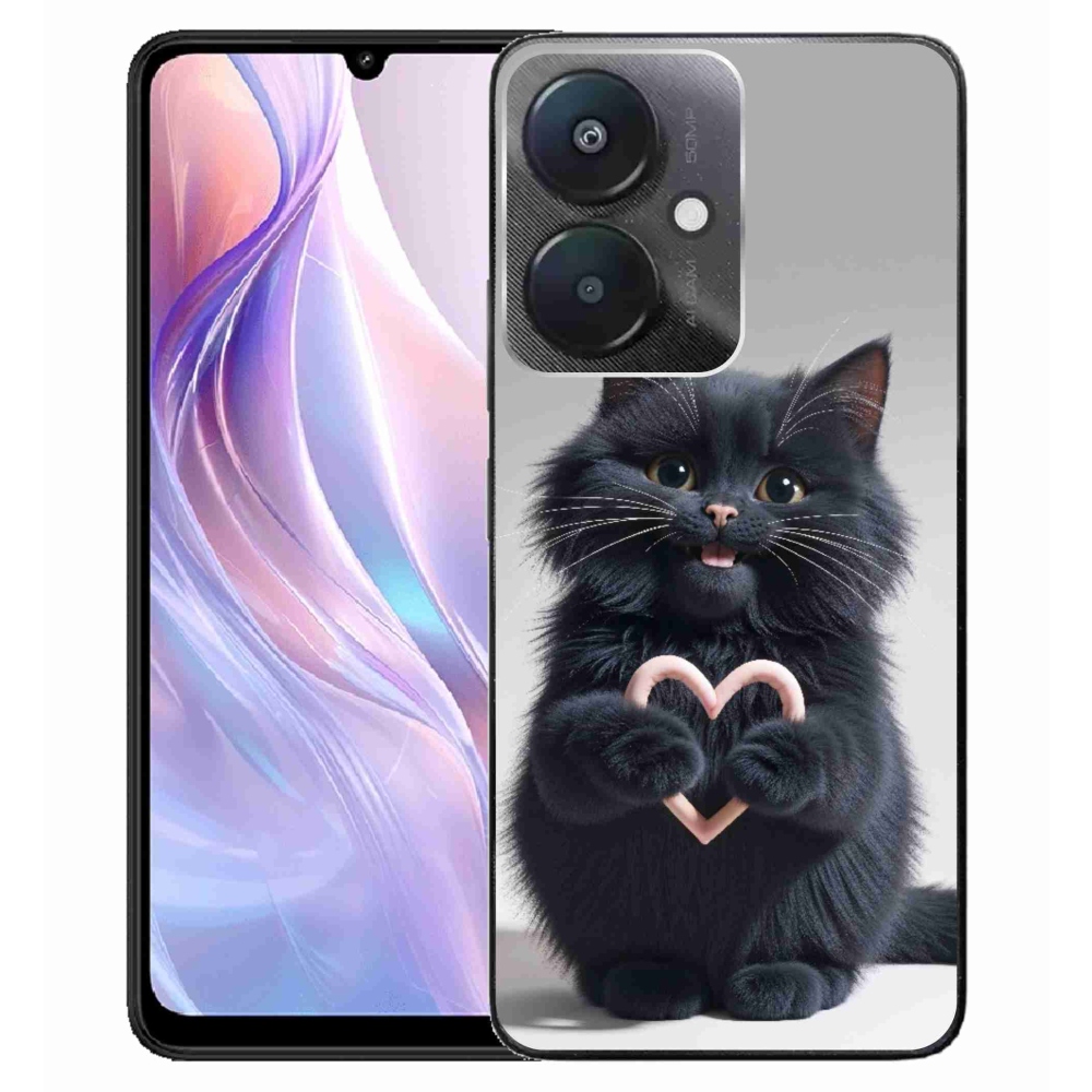 Gelový kryt mmCase na Xiaomi Redmi 13C 5G - kočičí láska 3