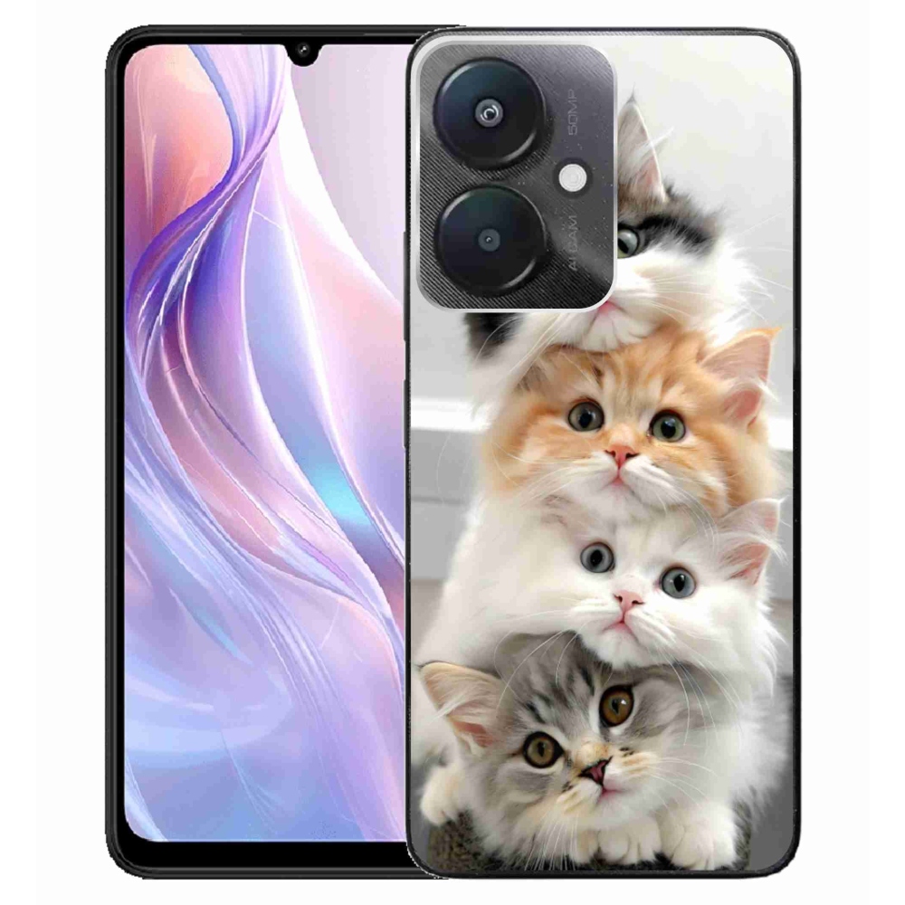 Gelový kryt mmCase na Xiaomi Redmi 13C 5G - kočičí parta