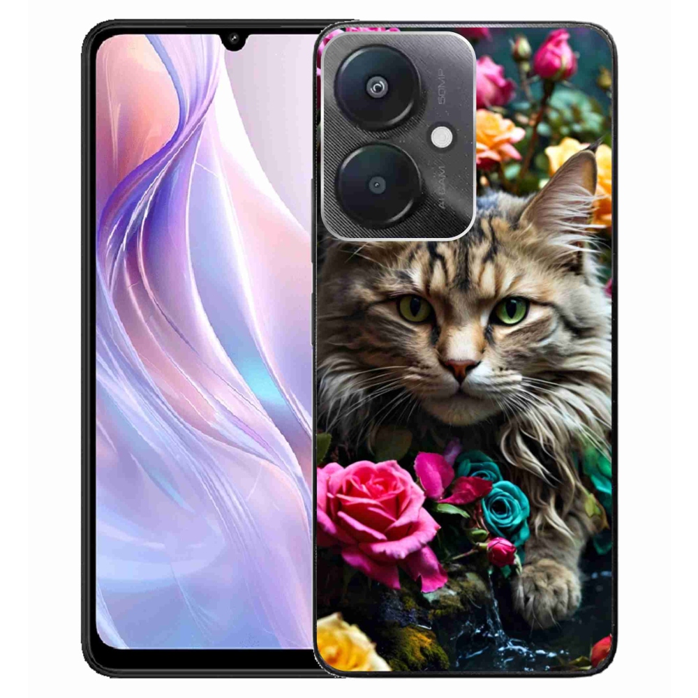 Gelový kryt mmCase na Xiaomi Redmi 13C 5G - kočíčí pohled 2