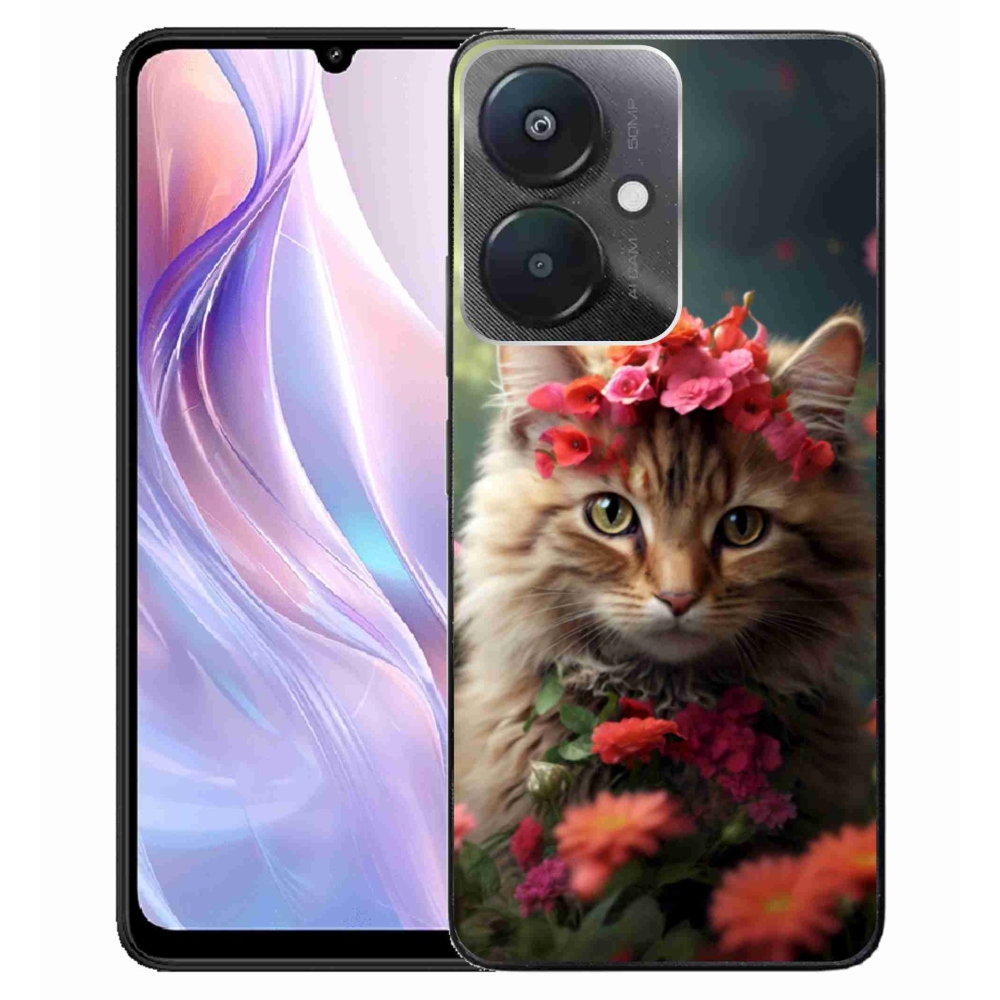 Gelový kryt mmCase na Xiaomi Redmi 13C 5G - kočíčí princezna