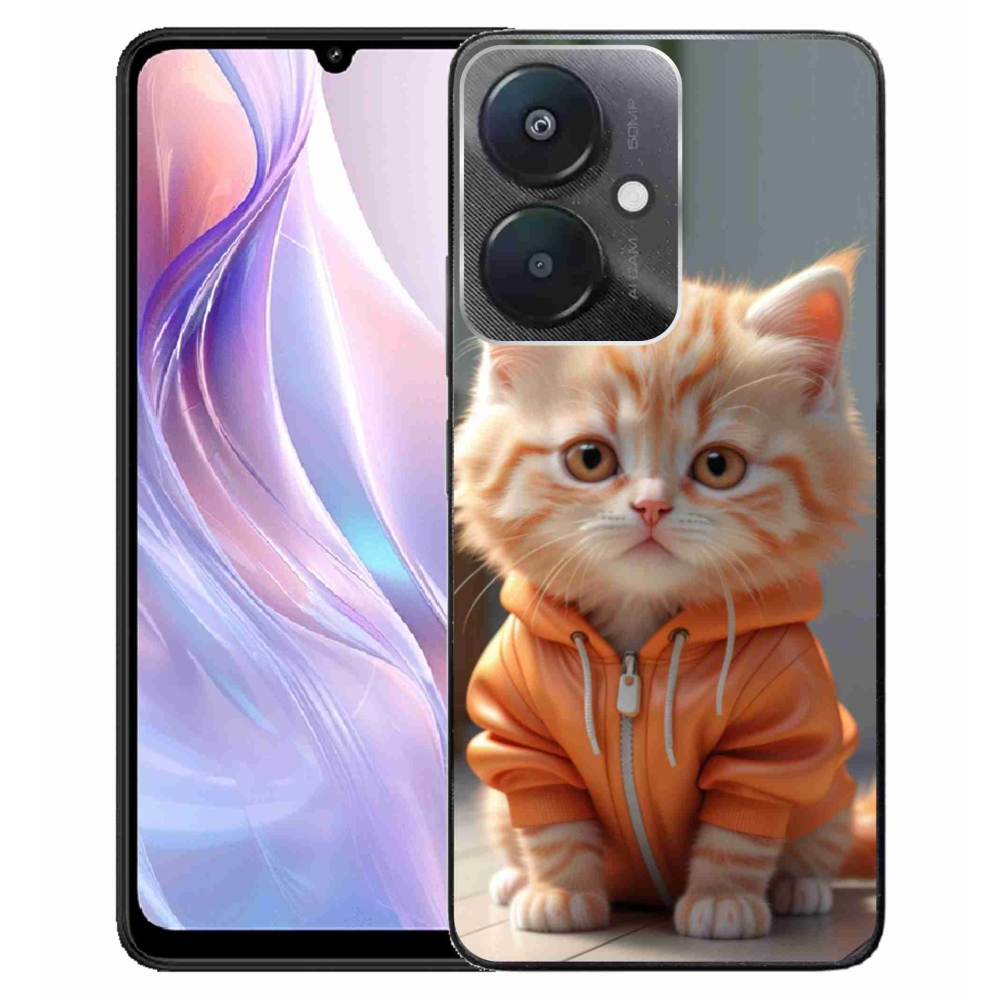 Gelový kryt mmCase na Xiaomi Redmi 13C 5G - kotě v mikině