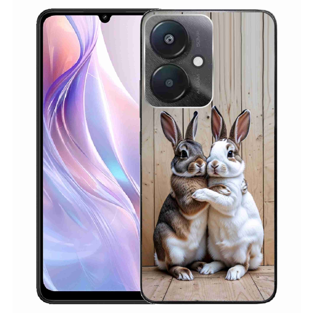 Gelový kryt mmCase na Xiaomi Redmi 13C 5G - králičí pár