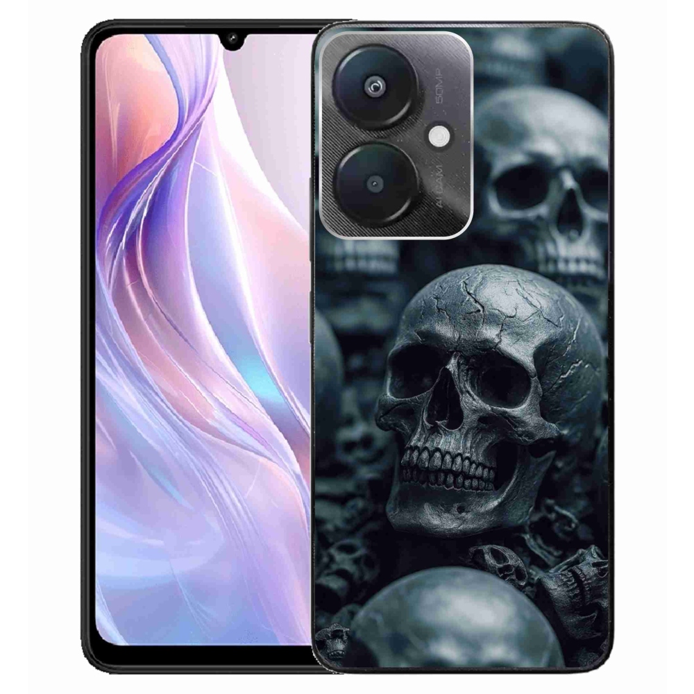 Gelový kryt mmCase na Xiaomi Redmi 13C 5G - lebka 2