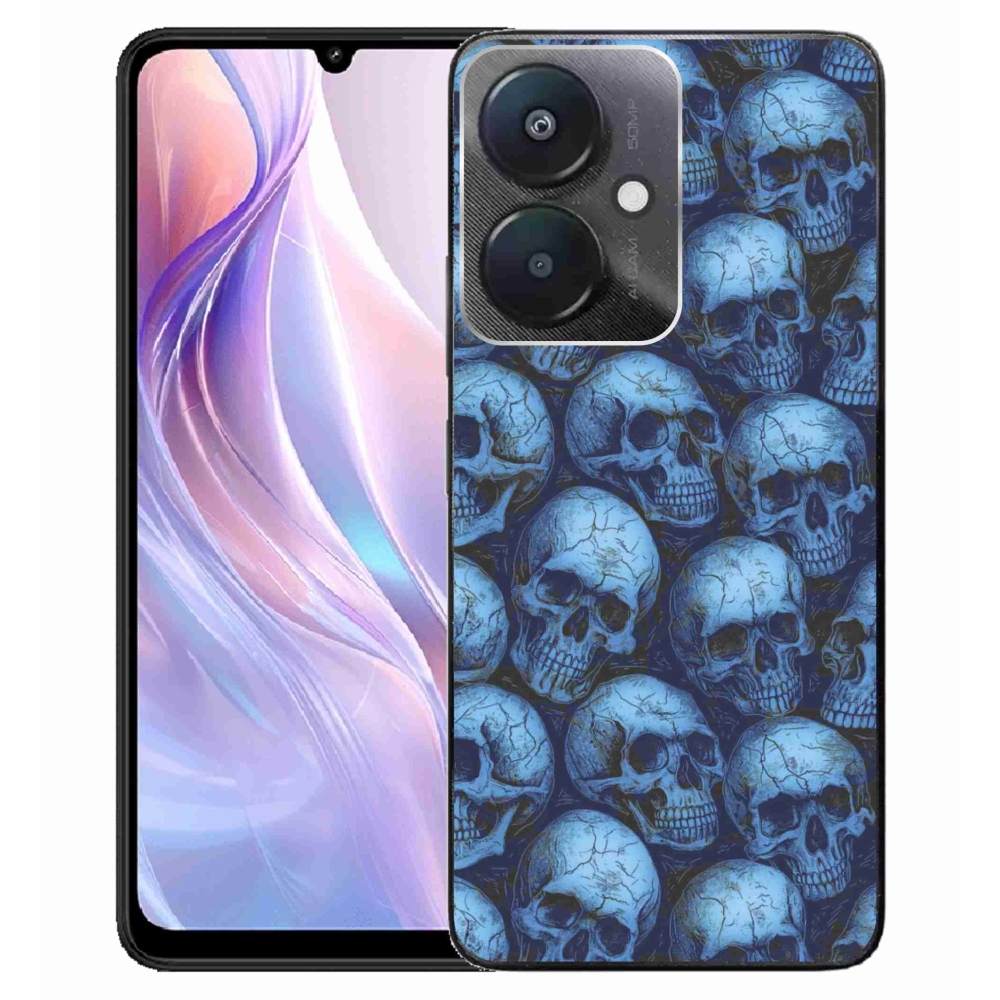 Gelový kryt mmCase na Xiaomi Redmi 13C 5G - lebky