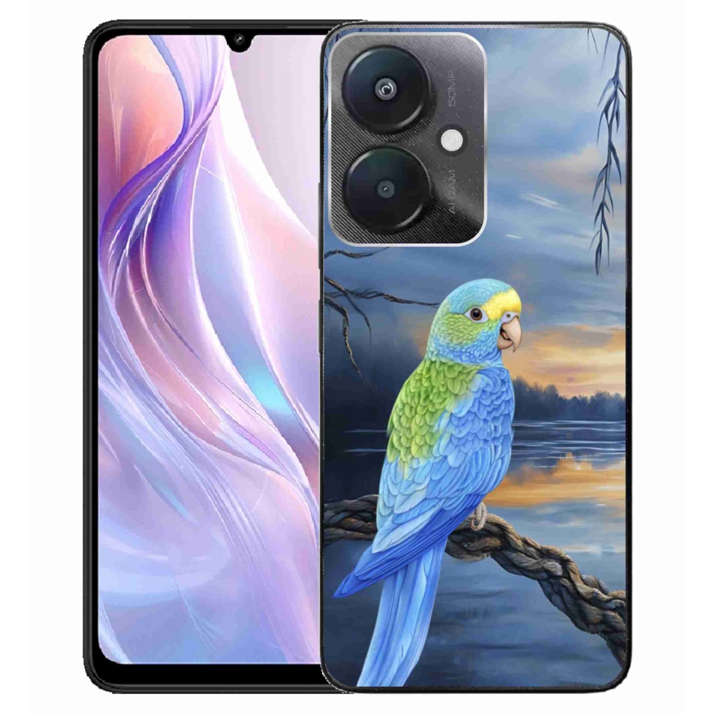 Gelový kryt mmCase na Xiaomi Redmi 13C 5G - modrý papoušek