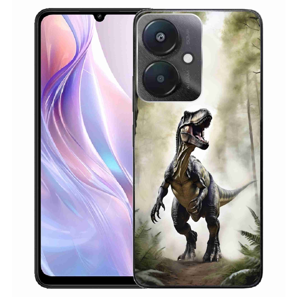 Gelový kryt mmCase na Xiaomi Redmi 13C 5G - naštvaný T-Rex