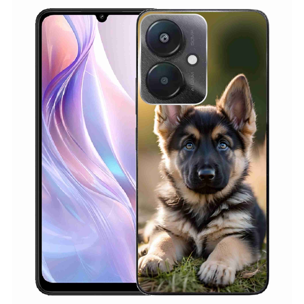 Gelový kryt mmCase na Xiaomi Redmi 13C 5G - německý ovčák v přírodě