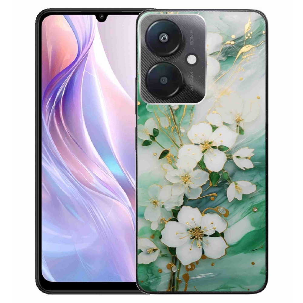 Gelový kryt mmCase na Xiaomi Redmi 13C 5G - něžné květy