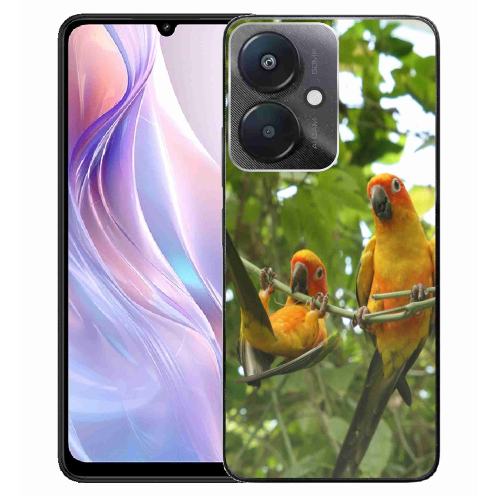 Gelový kryt mmCase na Xiaomi Redmi 13C 5G - papoušci aratingy
