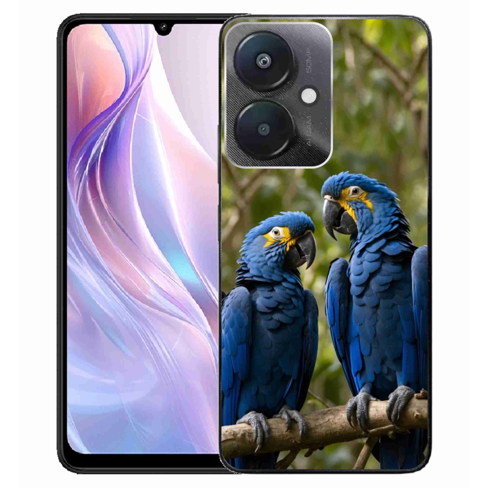 Gelový kryt mmCase na Xiaomi Redmi 13C 5G - papouščí duo