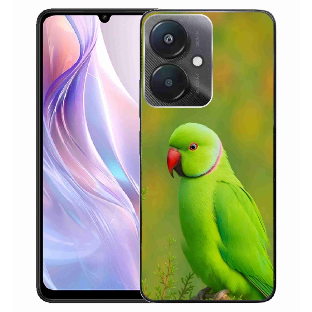 Gelový kryt mmCase na Xiaomi Redmi 13C 5G - papoušek alexandr 2