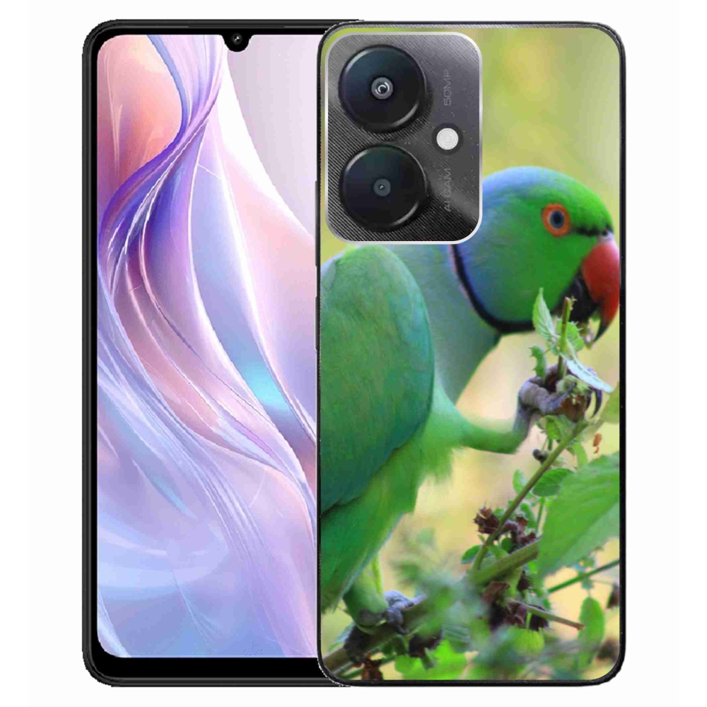 Gelový kryt mmCase na Xiaomi Redmi 13C 5G - papoušek alexandr