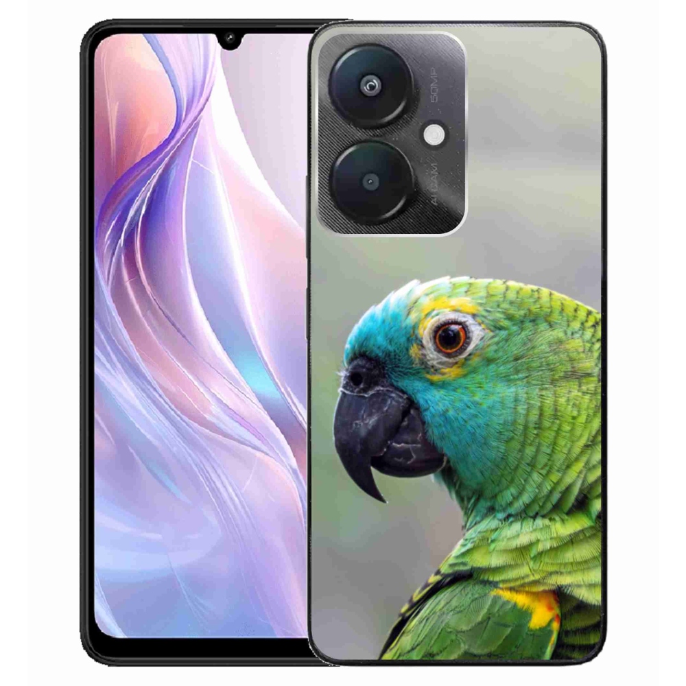 Gelový kryt mmCase na Xiaomi Redmi 13C 5G - papoušek amazoňan