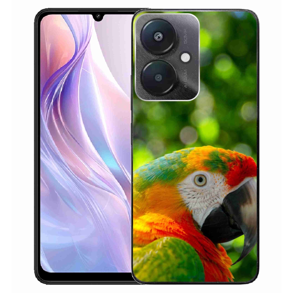 Gelový kryt mmCase na Xiaomi Redmi 13C 5G - papoušek ara 3