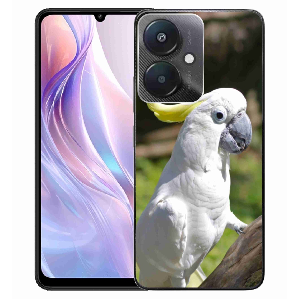 Gelový kryt mmCase na Xiaomi Redmi 13C 5G - papoušek kakadu 2