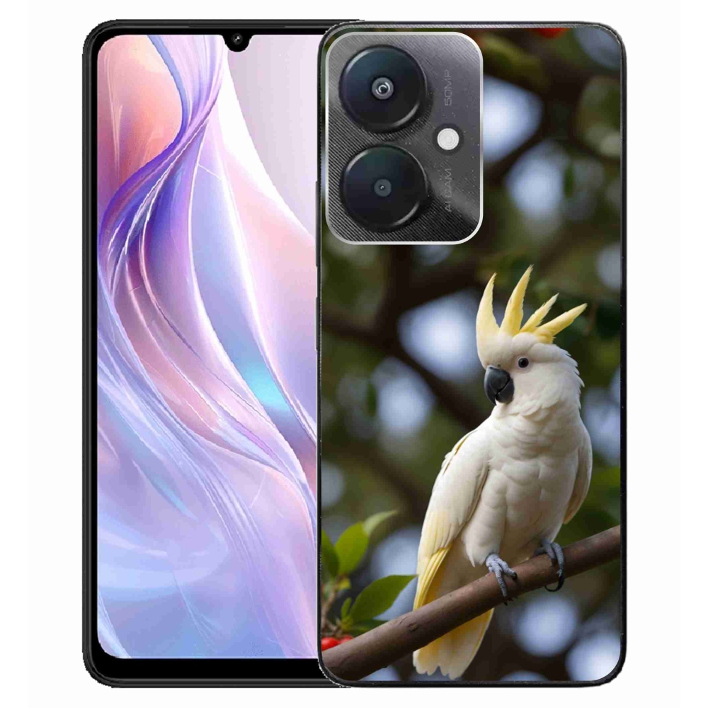 Gelový kryt mmCase na Xiaomi Redmi 13C 5G - papoušek kakadu 3