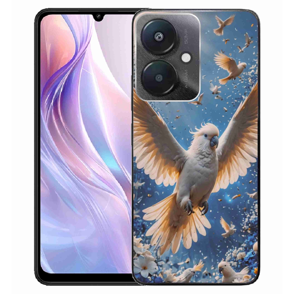 Gelový kryt mmCase na Xiaomi Redmi 13C 5G - papoušek kakadu