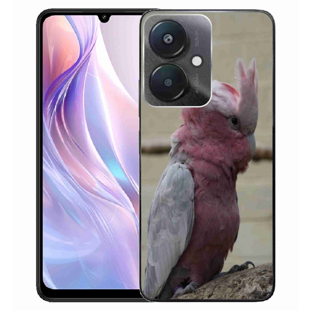 Gelový kryt mmCase na Xiaomi Redmi 13C 5G - papoušek kakadu růžový