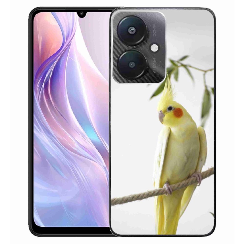 Gelový kryt mmCase na Xiaomi Redmi 13C 5G - papoušek korela chocholatá