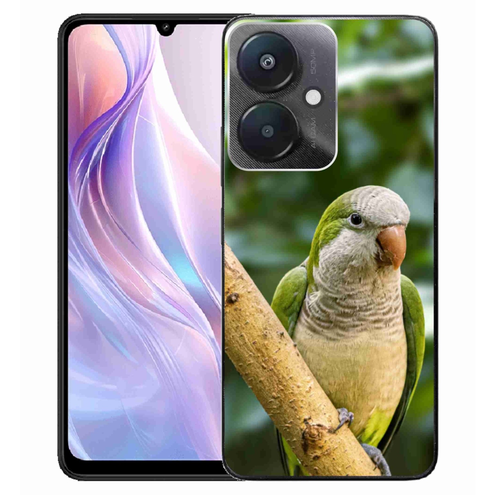 Gelový kryt mmCase na Xiaomi Redmi 13C 5G - papoušek mníšek