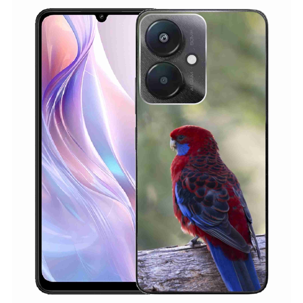 Gelový kryt mmCase na Xiaomi Redmi 13C 5G - papoušek rosela