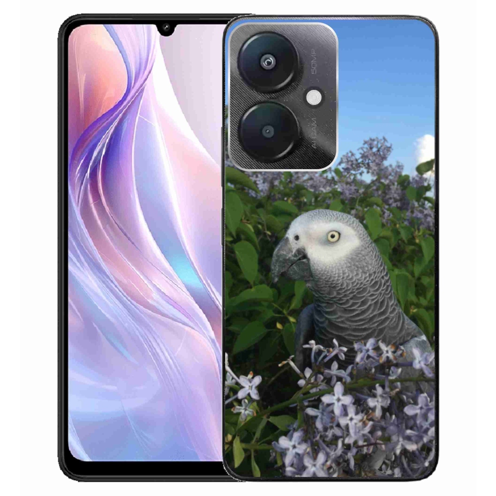 Gelový kryt mmCase na Xiaomi Redmi 13C 5G - papoušek žako