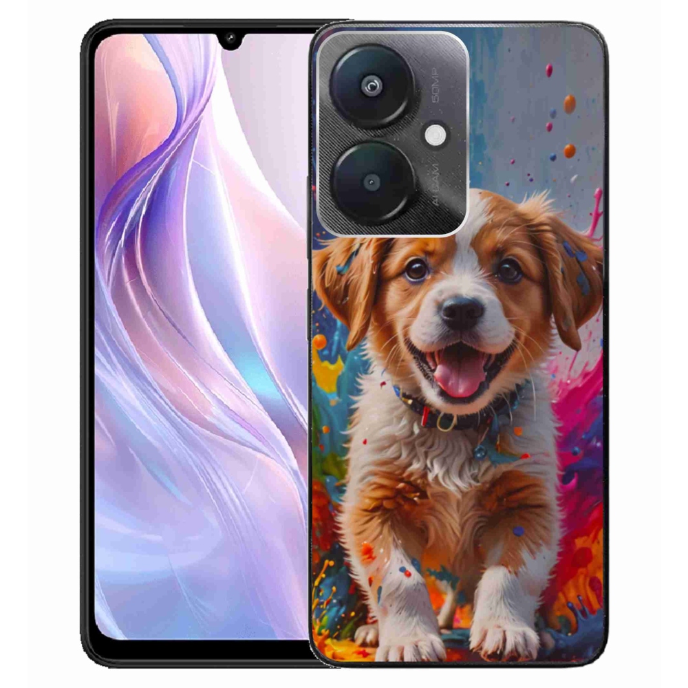 Gelový kryt mmCase na Xiaomi Redmi 13C 5G - roztomilé štěně 3