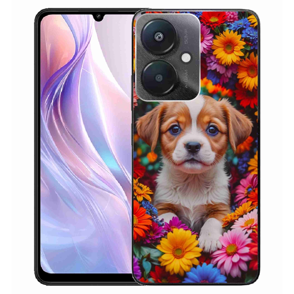 Gelový kryt mmCase na Xiaomi Redmi 13C 5G - roztomilé štěně