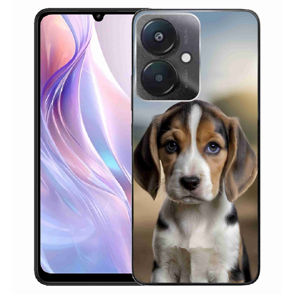 Gelový kryt mmCase na Xiaomi Redmi 13C 5G - roztomilý bígl
