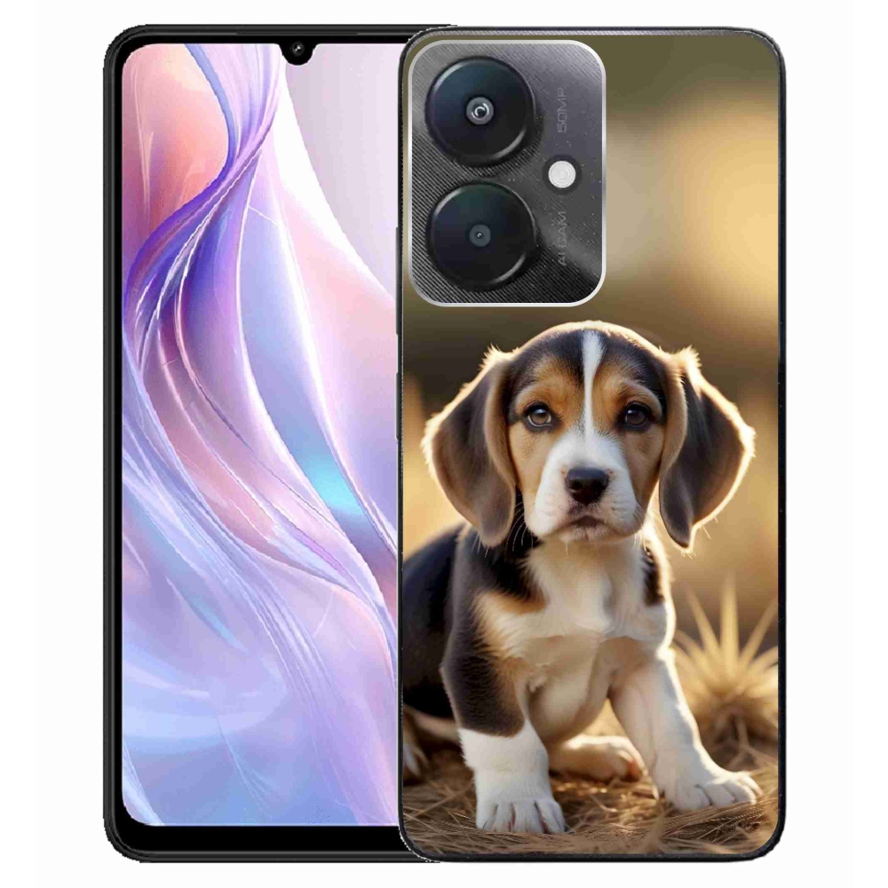 Gelový kryt mmCase na Xiaomi Redmi 13C 5G - roztomilý bígl