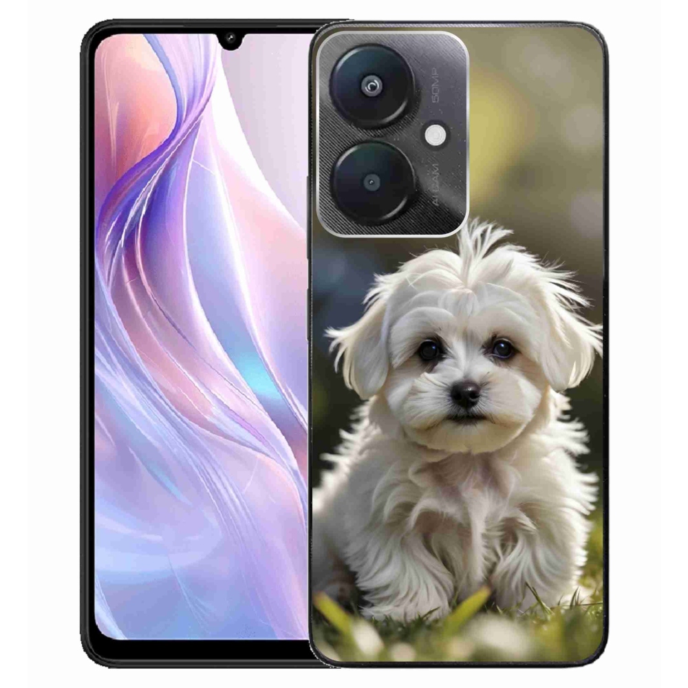 Gelový kryt mmCase na Xiaomi Redmi 13C 5G - roztomilý maltézský psík