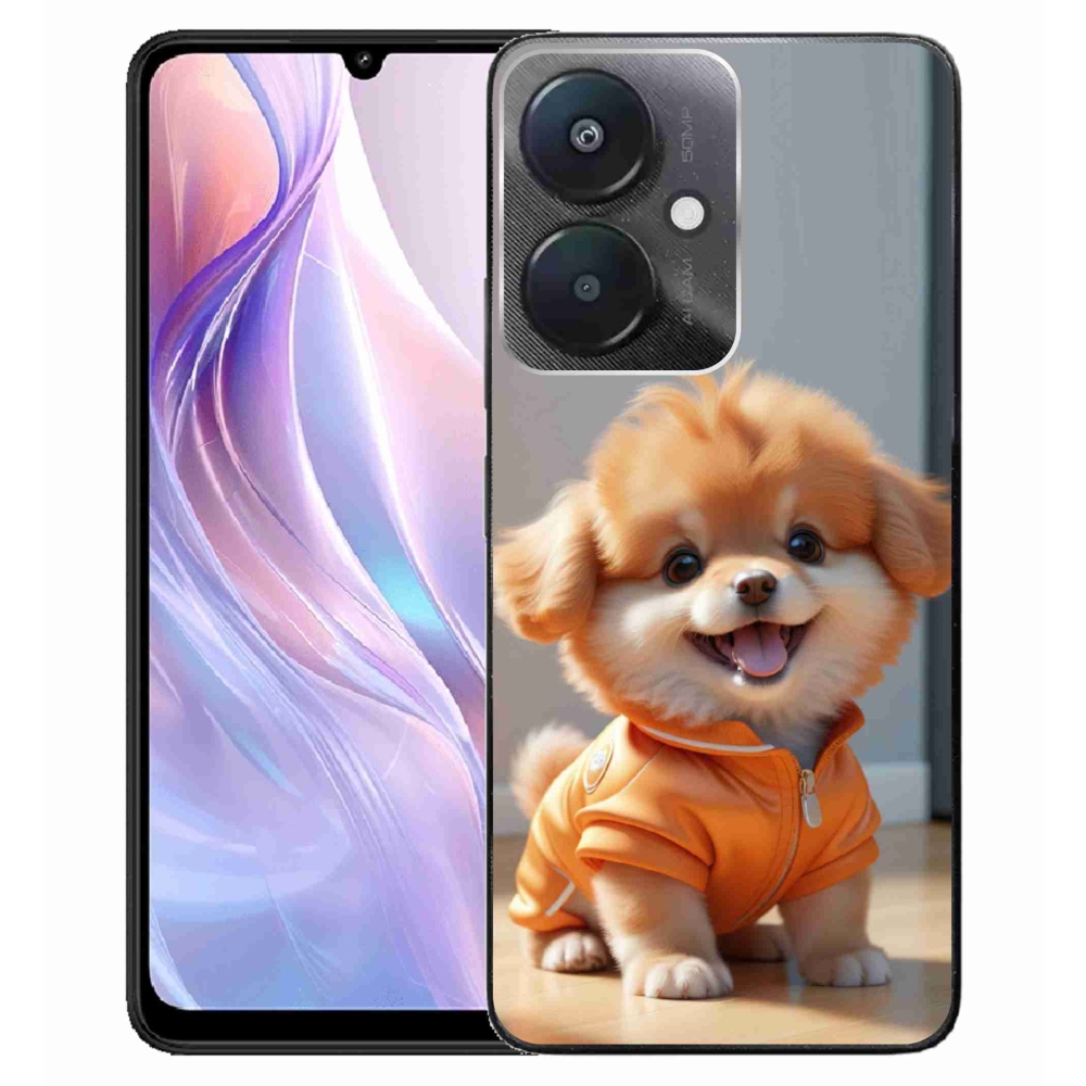 Gelový kryt mmCase na Xiaomi Redmi 13C 5G - roztomilý pomeranian v mikině