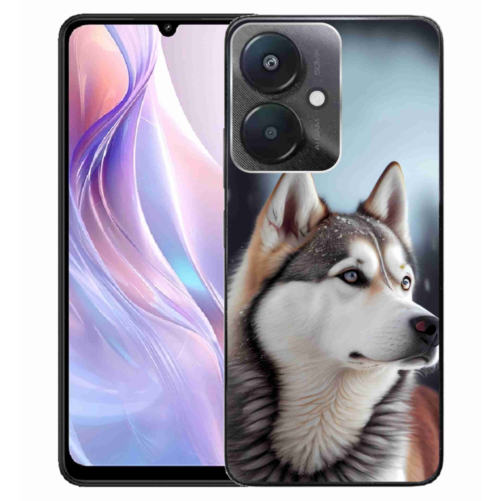 Gelový kryt mmCase na Xiaomi Redmi 13C 5G - sibiřský husky