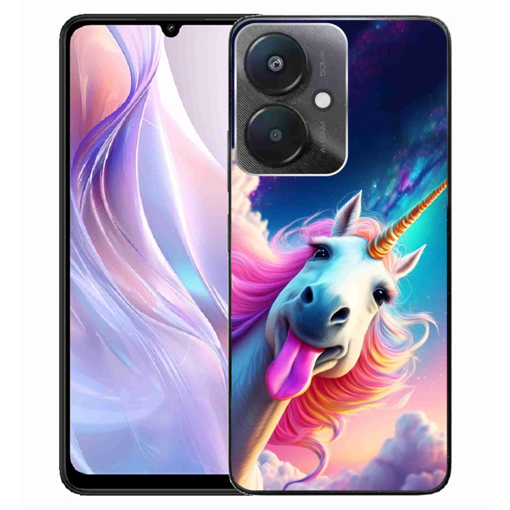 Gelový kryt mmCase na Xiaomi Redmi 13C 5G - šílený jednorožec
