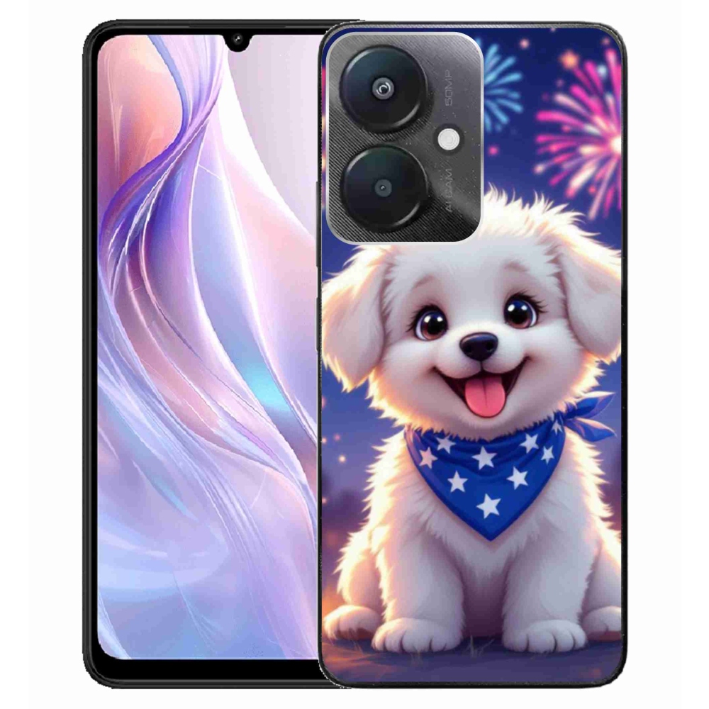 Gelový kryt mmCase na Xiaomi Redmi 13C 5G - slavnostní štěně
