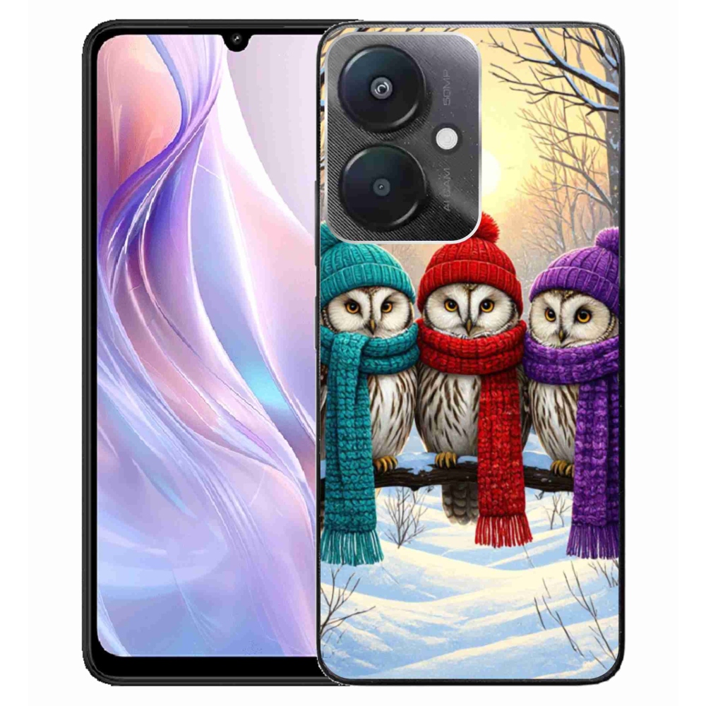 Gelový kryt mmCase na Xiaomi Redmi 13C 5G - soví přátelé