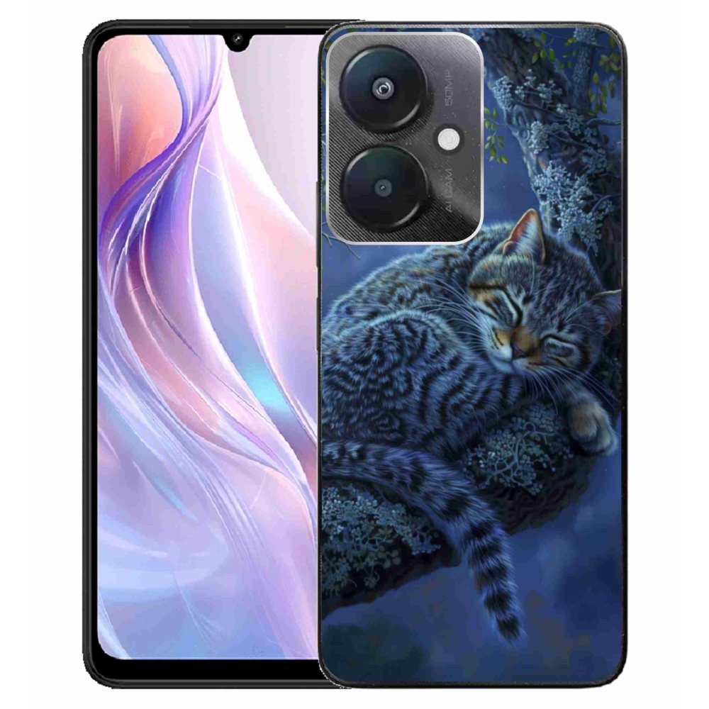 Gelový kryt mmCase na Xiaomi Redmi 13C 5G - spící kočka