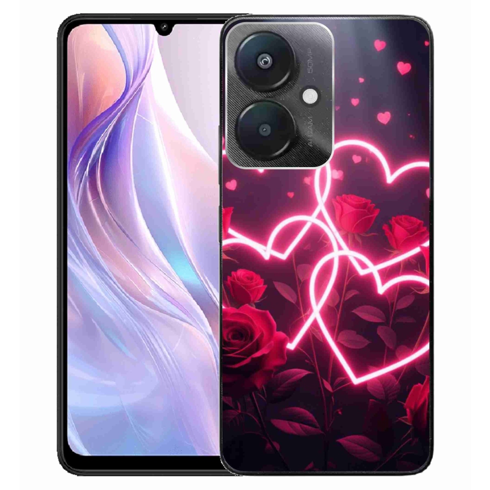 Gelový kryt mmCase na Xiaomi Redmi 13C 5G - srdce lásky