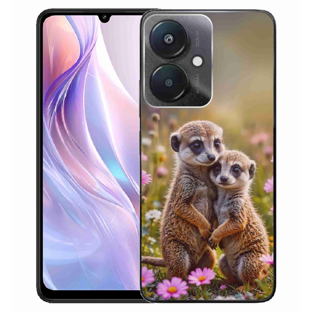Gelový kryt mmCase na Xiaomi Redmi 13C 5G - surikatí duo