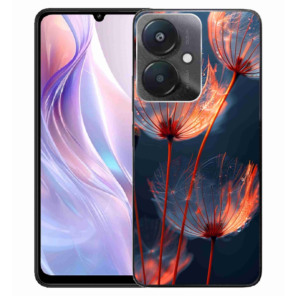 Gelový kryt mmCase na Xiaomi Redmi 13C 5G - světélkující chmýří