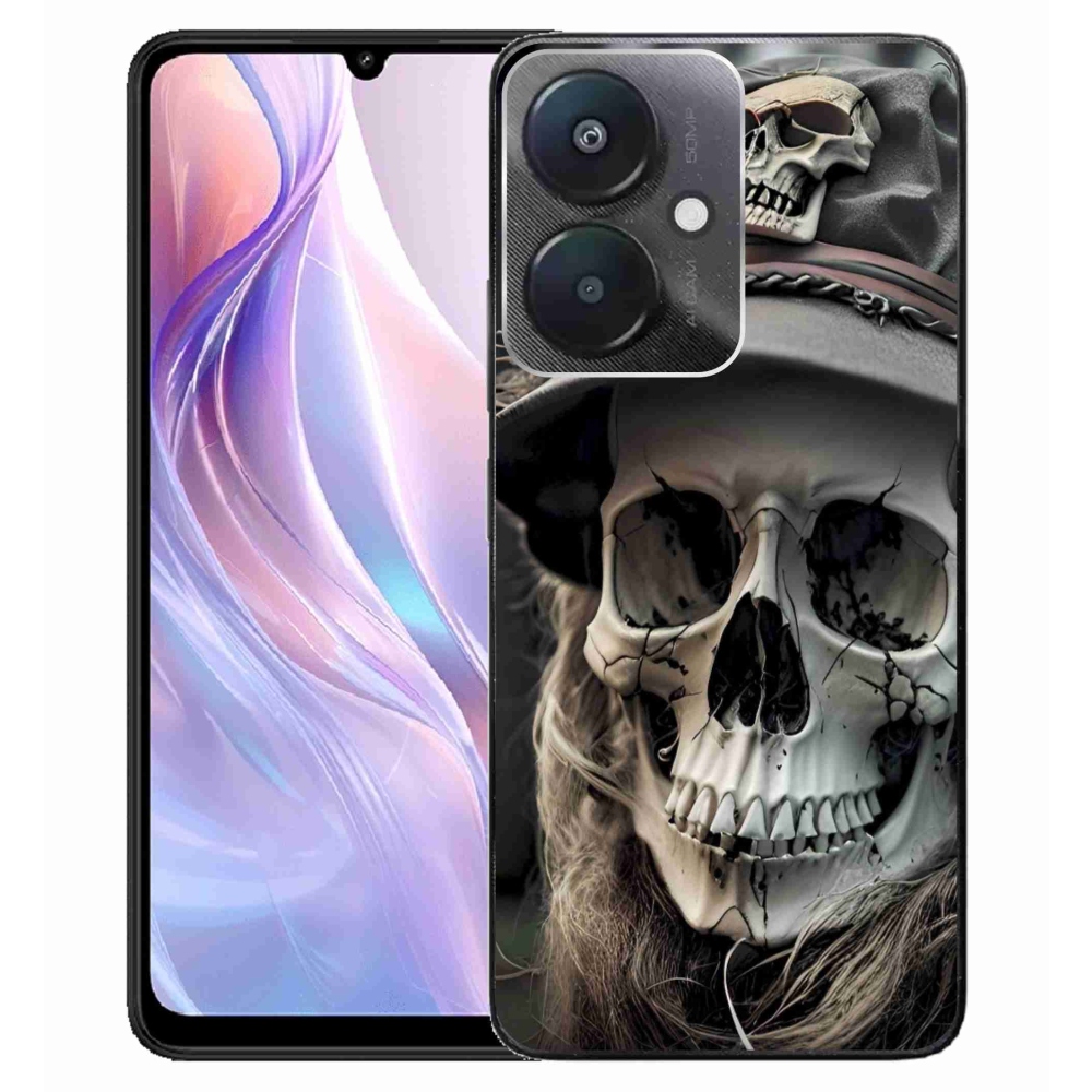 Gelový kryt mmCase na Xiaomi Redmi 13C 5G - temná lebka