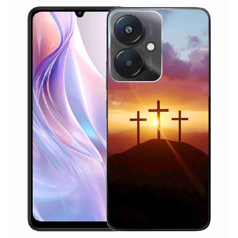 Gelový kryt mmCase na Xiaomi Redmi 13C 5G - tři kříže