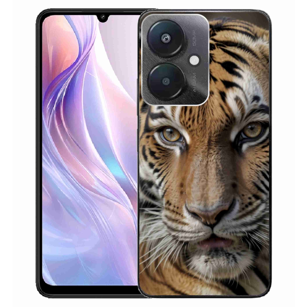 Gelový kryt mmCase na Xiaomi Redmi 13C 5G - tygří pohled