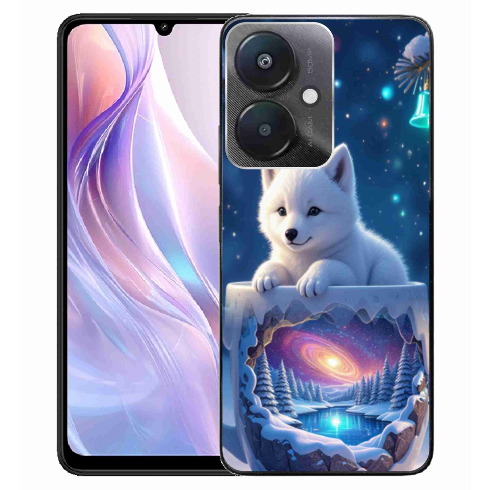 Gelový kryt mmCase na Xiaomi Redmi 13C 5G - vánoční štěně