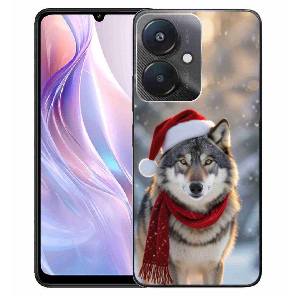 Gelový kryt mmCase na Xiaomi Redmi 13C 5G - vánoční vlk