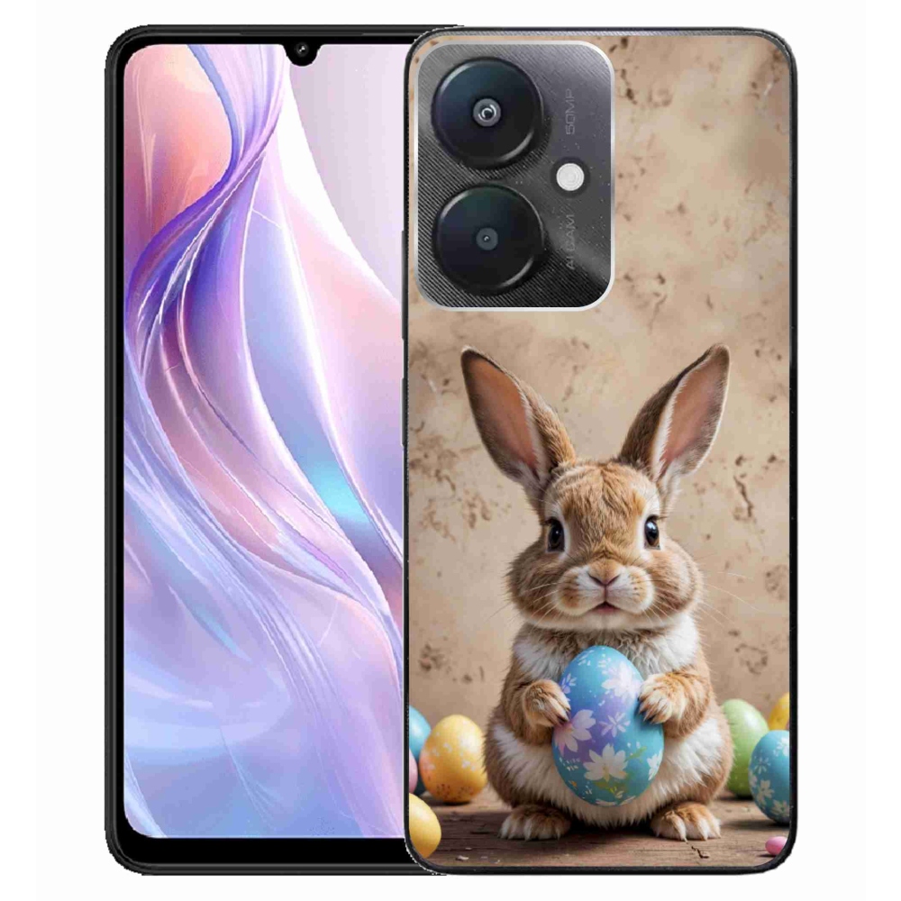 Gelový kryt mmCase na Xiaomi Redmi 13C 5G - velikonoční králíček
