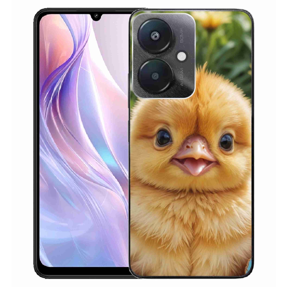 Gelový kryt mmCase na Xiaomi Redmi 13C 5G - veselé kuřátko