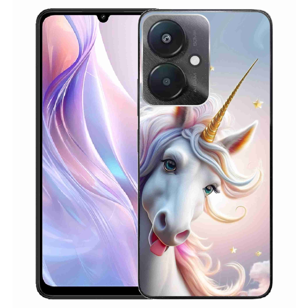 Gelový kryt mmCase na Xiaomi Redmi 13C 5G - veselý jednorožec