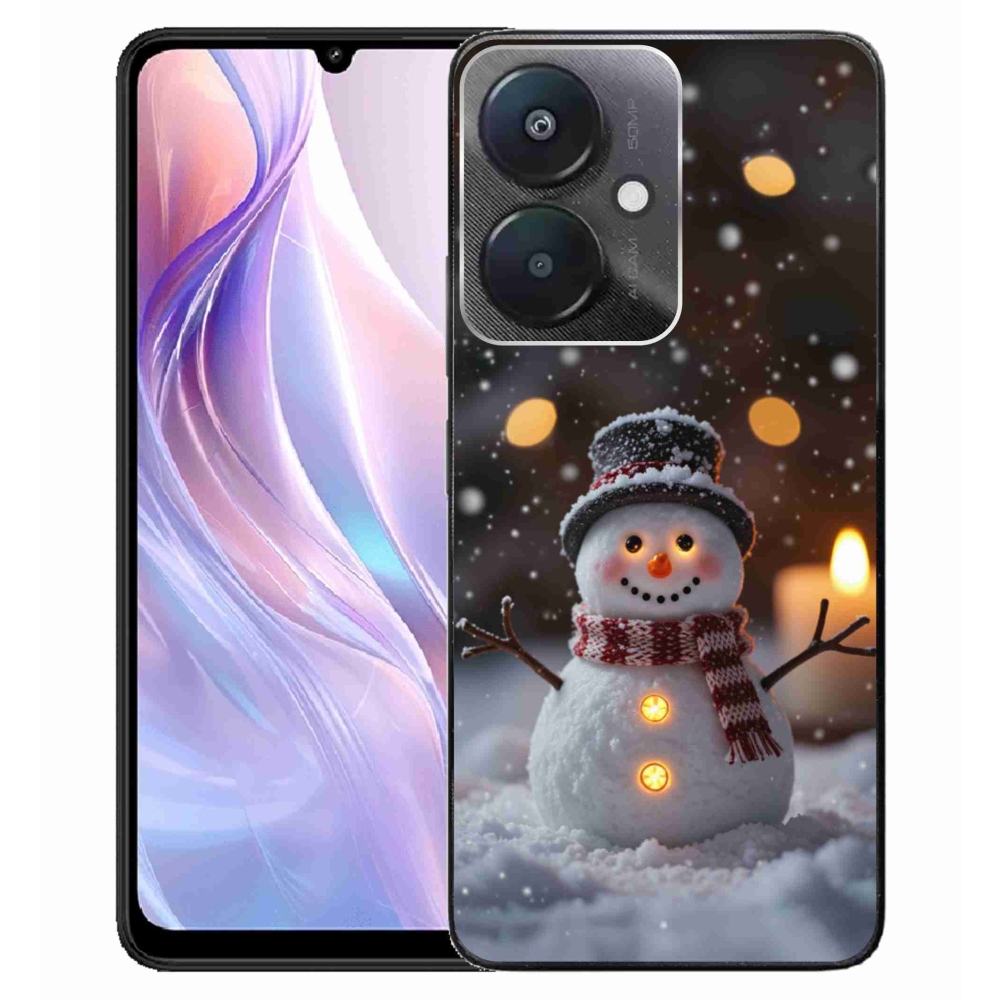 Gelový kryt mmCase na Xiaomi Redmi 13C 5G - veselý sněhulák